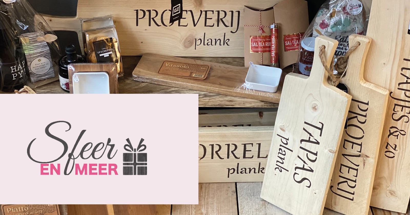 Originele houten tapas- en borrelplanken bij Sfeer & Meer Goirle
